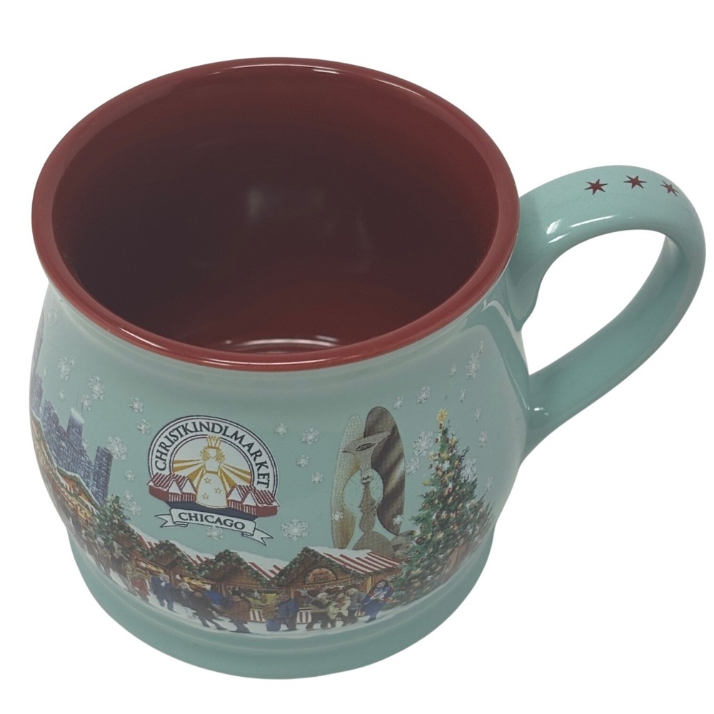 Christkindlmarket Chicago 2021 Holiday Souvenir Mug Light Blue 0.2L Gluhwein